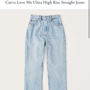 Abercrombie & Fitch - Curve Love 90s Ultra High Rise Straight Jeans (brand new!)